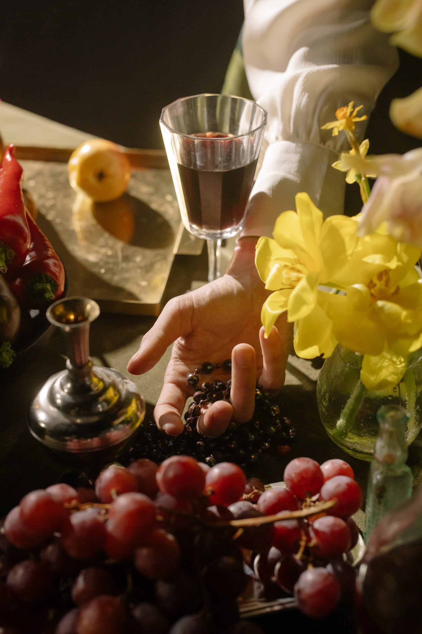 wine and leather